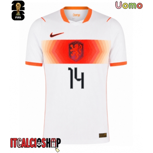 Paesi Bassi Tijjani Reijnders #14 Seconda Maglia Mondiali 2026 Manica Corta